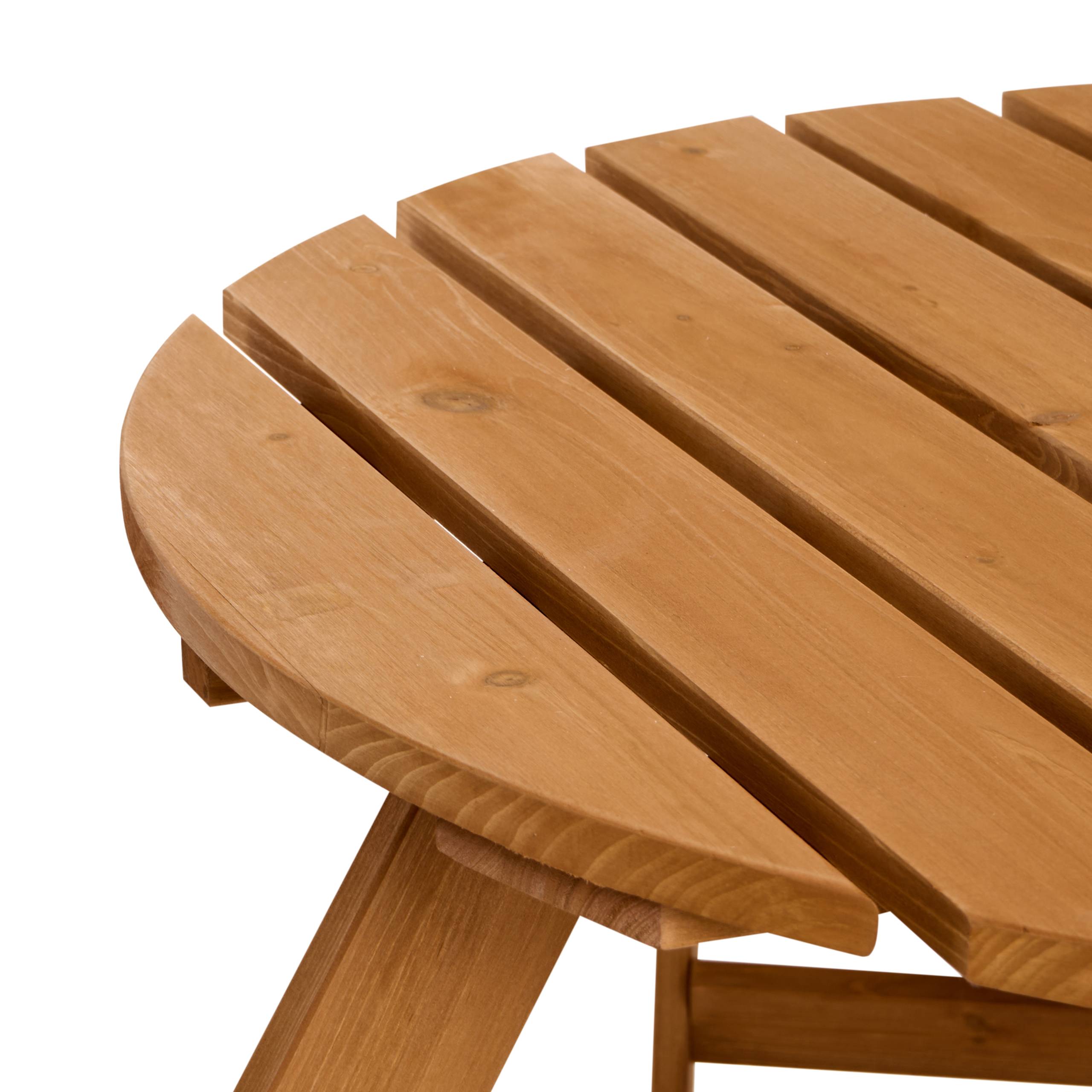 Beliani - Table de repas, 3 Personnes Bois de sapin Marron clair CAPARCOTTA - 170x170x75- Beliani - Image 5