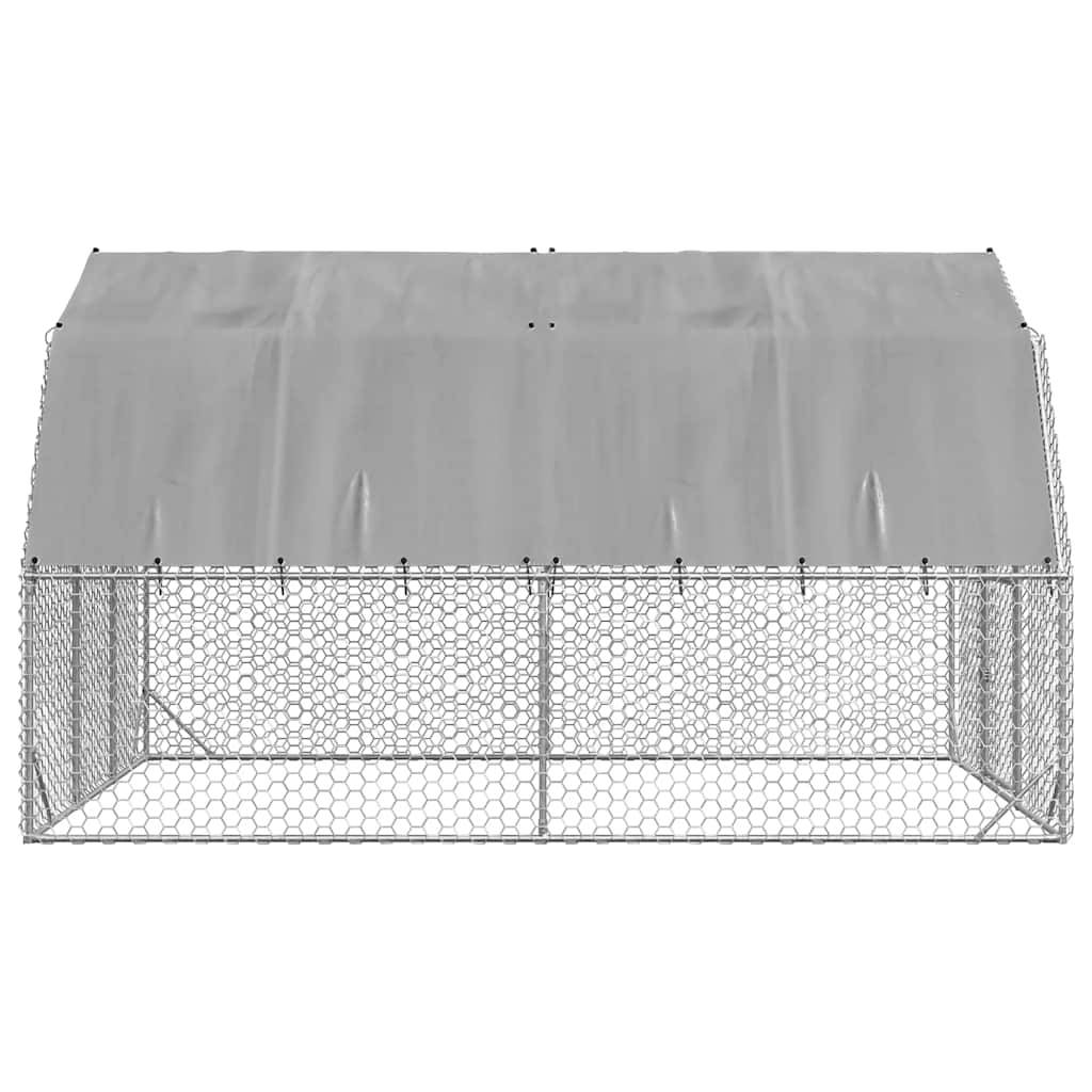 Poulailler acier argent 2,5 x 4 x 2,25 m - Prolenta premium p3206.2 - Image 4
