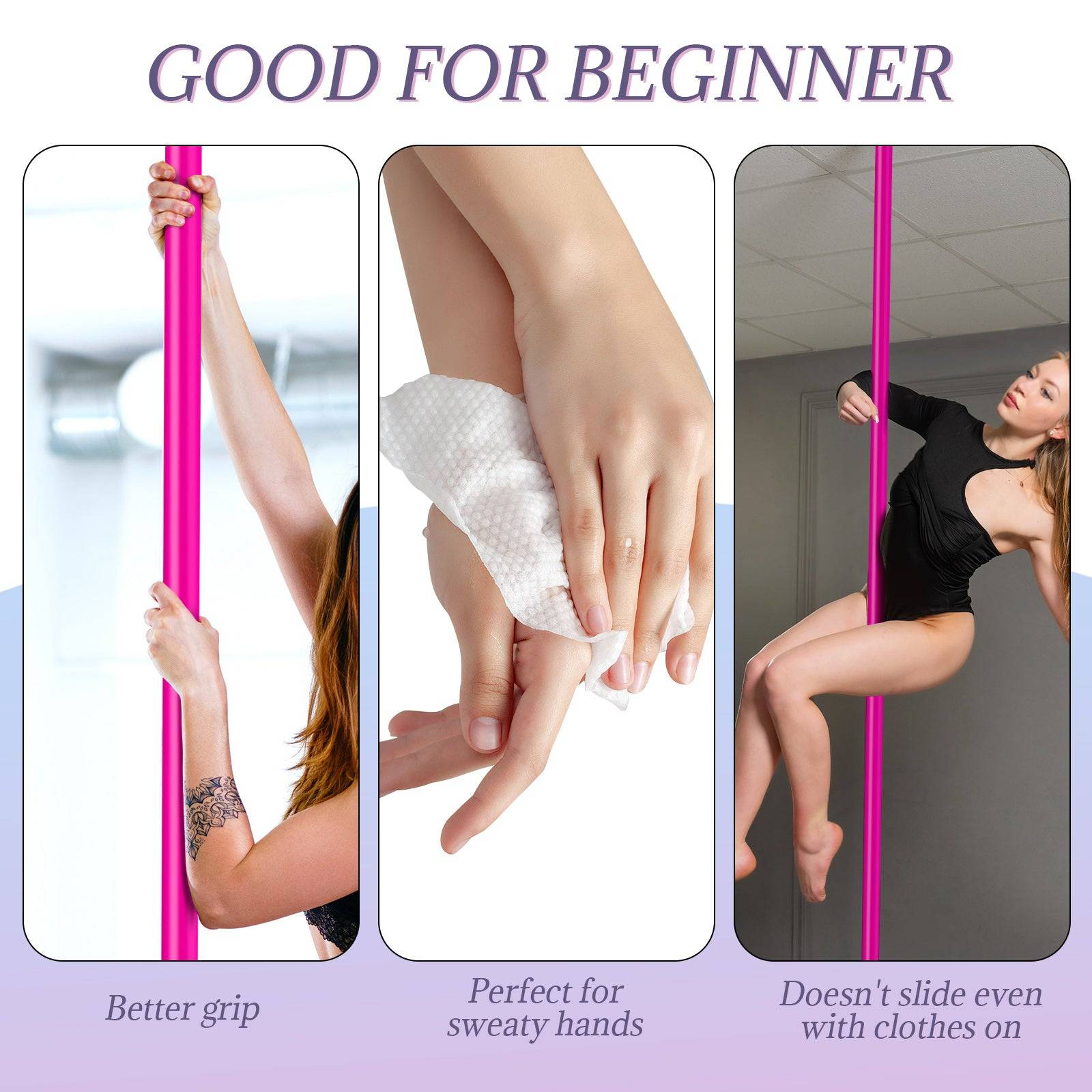 Barre De Danse Permanente Réglable - Acier, Sécurité Renforcée