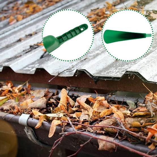 IntiMeg - Outil de Nettoyage de Gouttières de Toit 2 Pièces 43 × 10 × 8 cm Vert- IntiMeg - Image 4