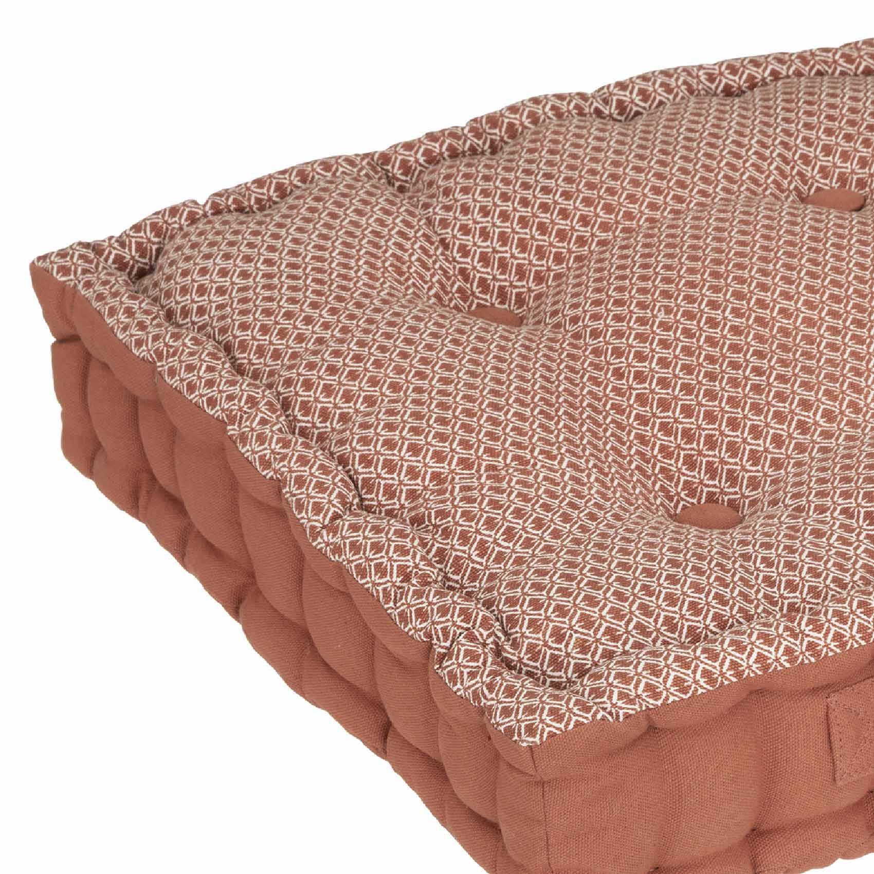 Coussin de sol en Coton Terracotta motif Otto 40 x 40 cm - Image 2