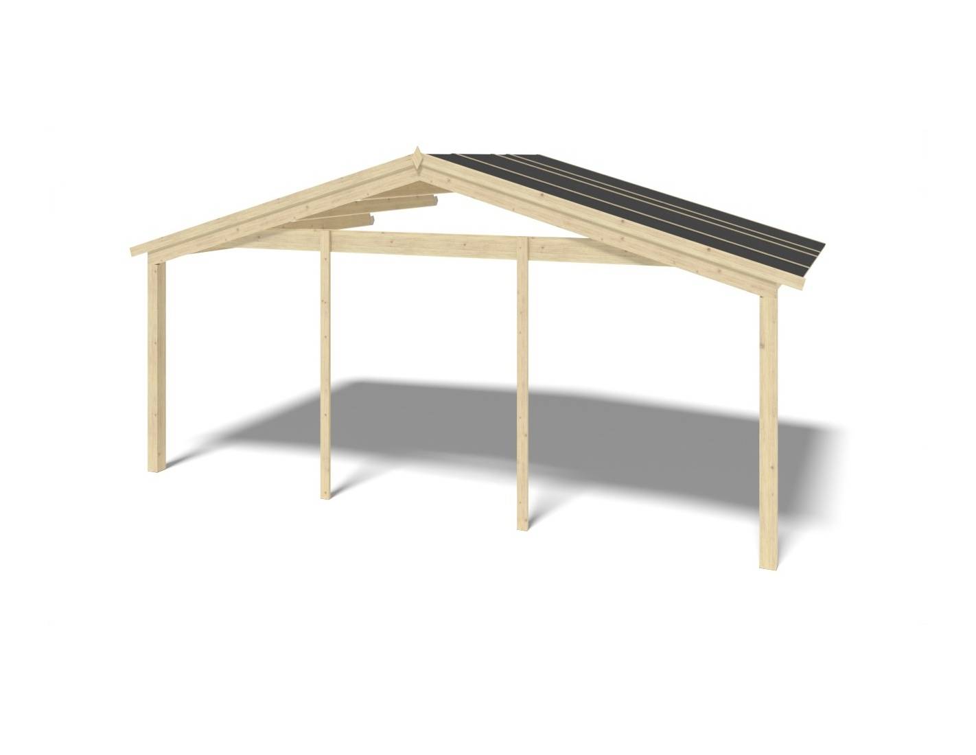 Altanka - Abri de jardin en bois - 6x6 m + terrasse avec balustrade et avant-toit en bois - 54 m2 - DOM749+DOM556+DOM558+POD04 - ALTANKA - Image 7