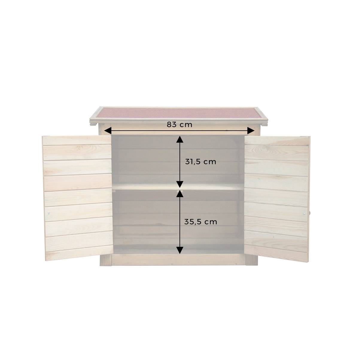 Armoire de rangement en bois Lisboa petit modèle - Cémonjardin - Image 6