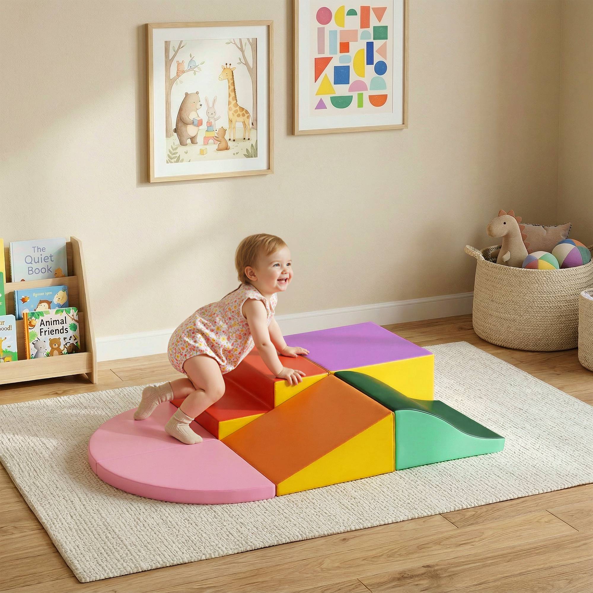 6 blocs de construction en mousse XXL pour enfants - normes EN71-1-2-3 - mousse EPE Revêtement synthétique - Image 4