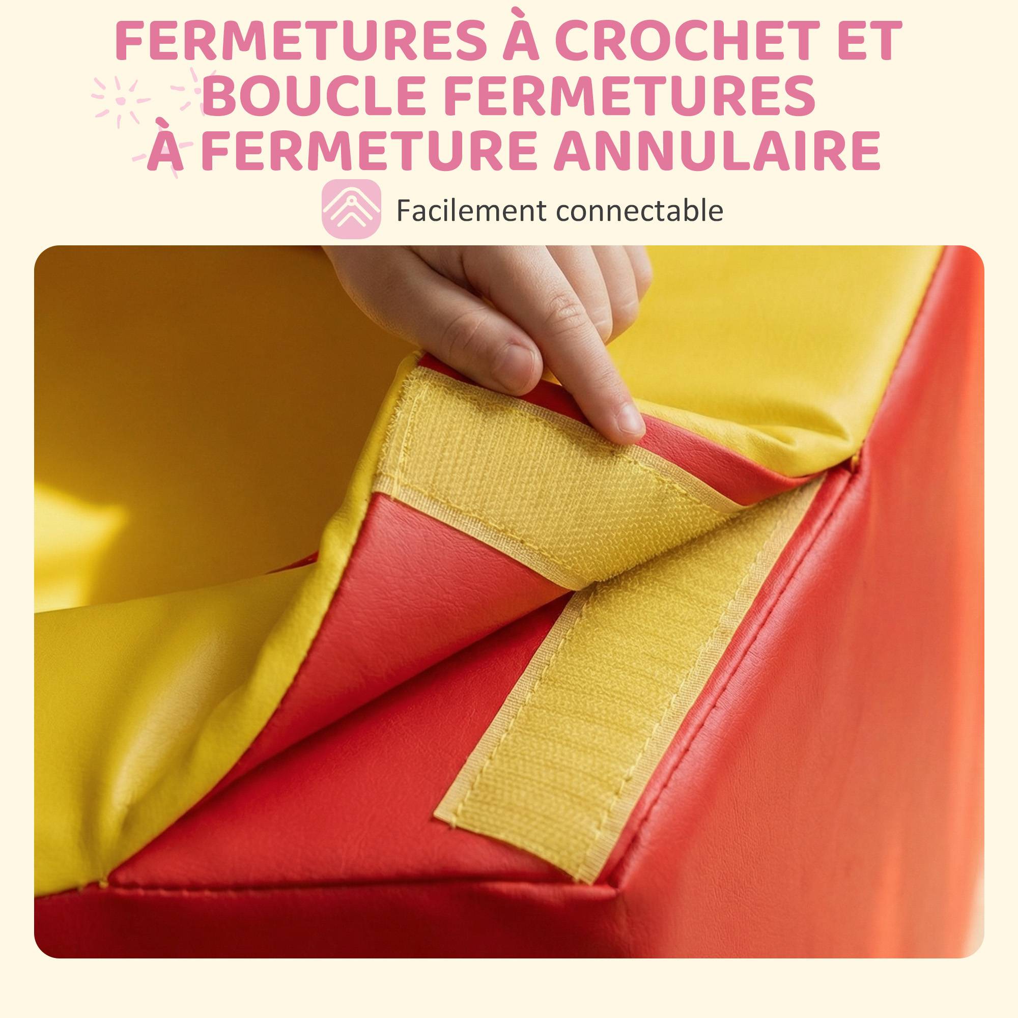 6 blocs de construction en mousse XXL pour enfants - normes EN71-1-2-3 - mousse EPE Revêtement synthétique - Image 10