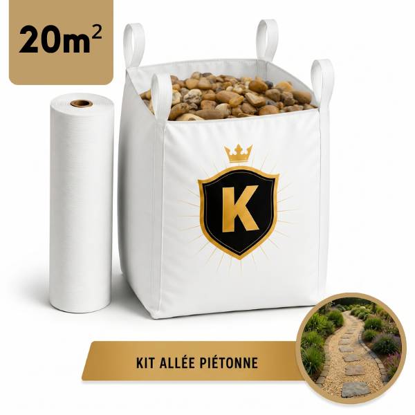 Kit allée piétonne Galet Bellegarde 10/16 - 20 m² - Image 1