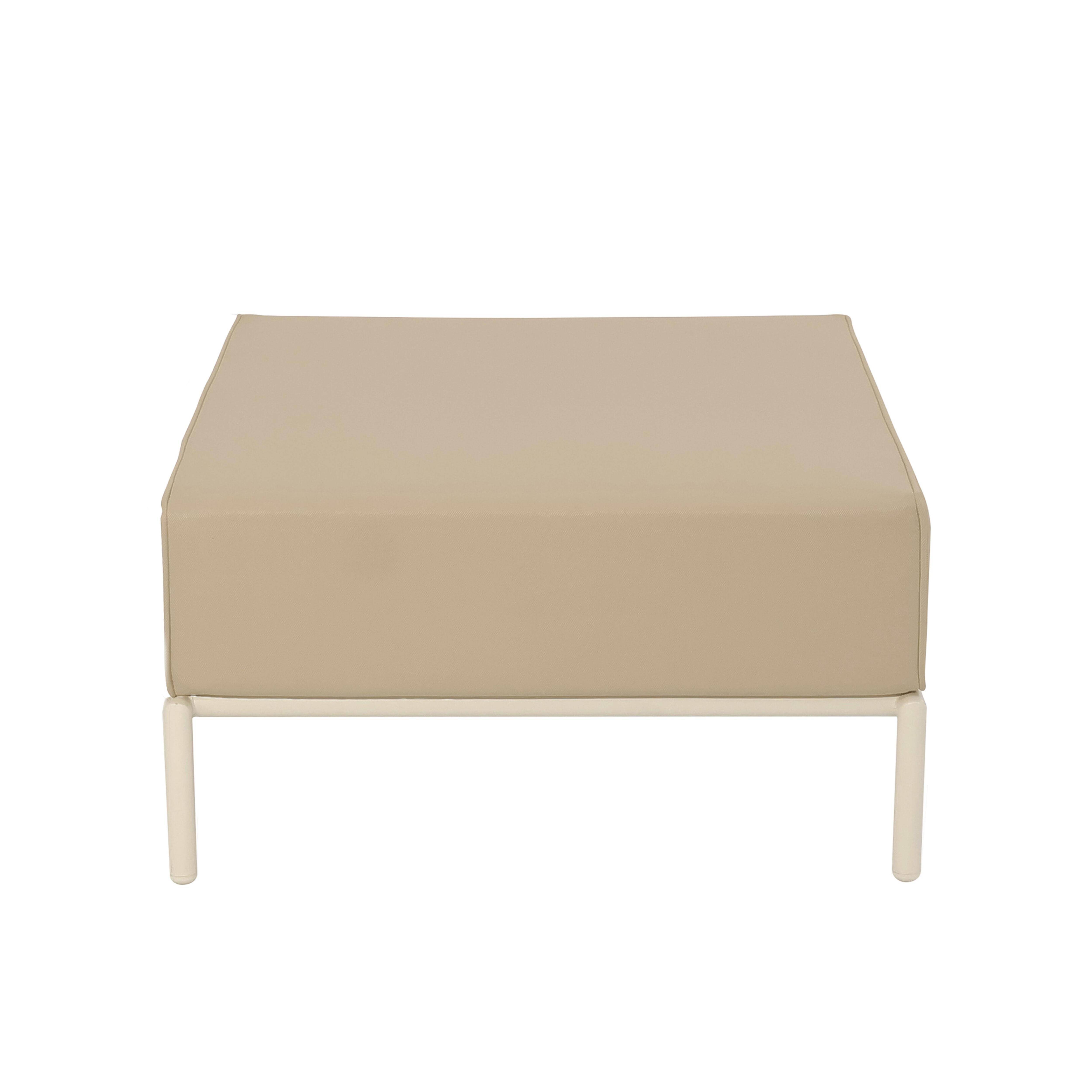 Oviala - Pouf pour salon de jardin modulable en tissu beige Patio - Oviala - Image 5