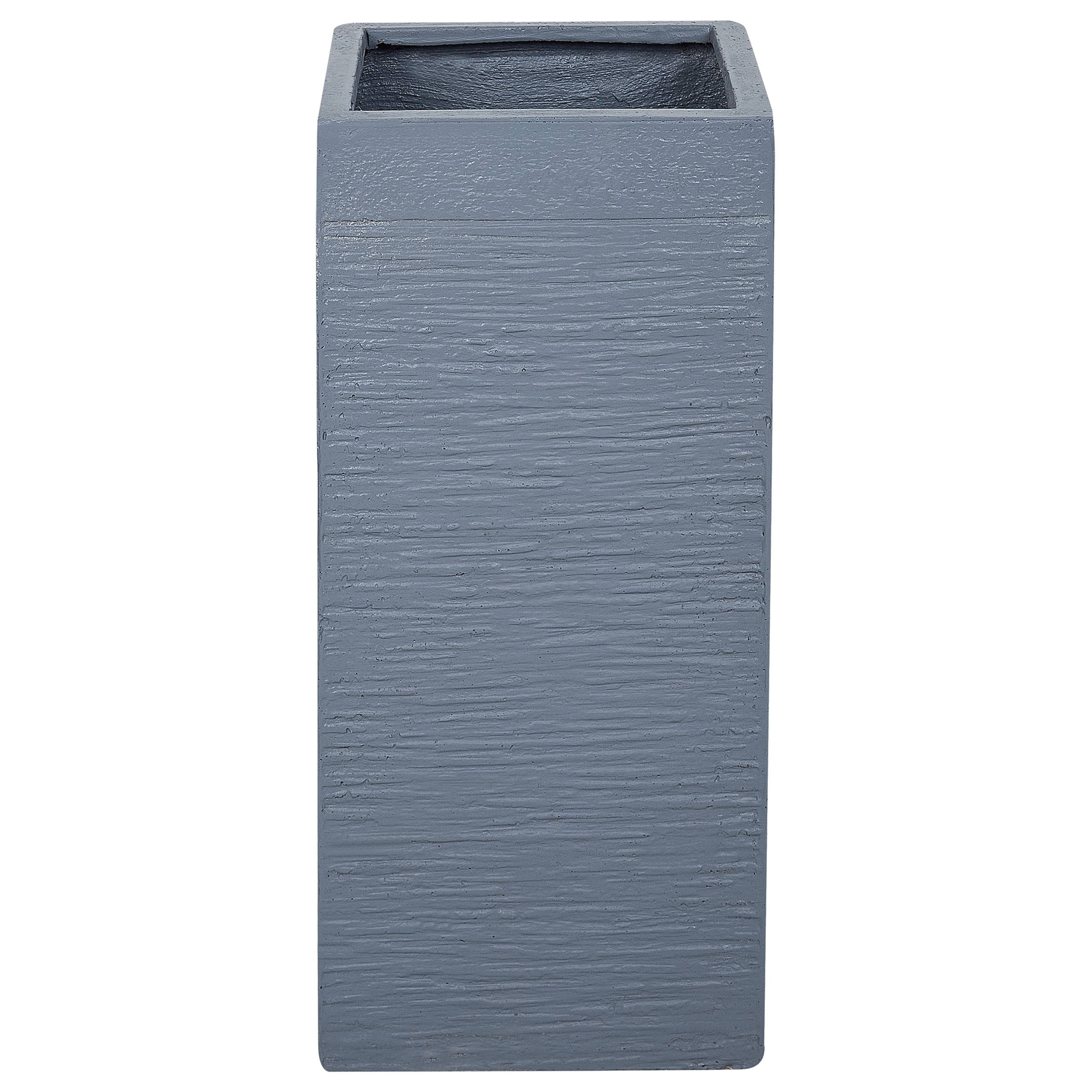 Beliani - Cache-pot d'extérieur Fibre d'argile Gris foncé DION - 26x26x61- Beliani - Image 2