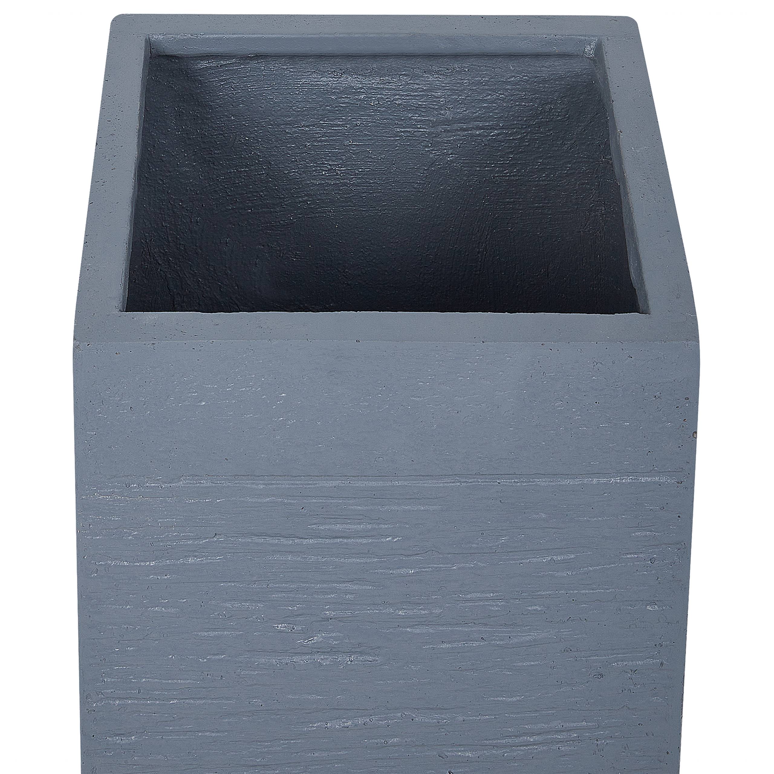Beliani - Cache-pot d'extérieur Fibre d'argile Gris foncé DION - 26x26x61- Beliani - Image 6