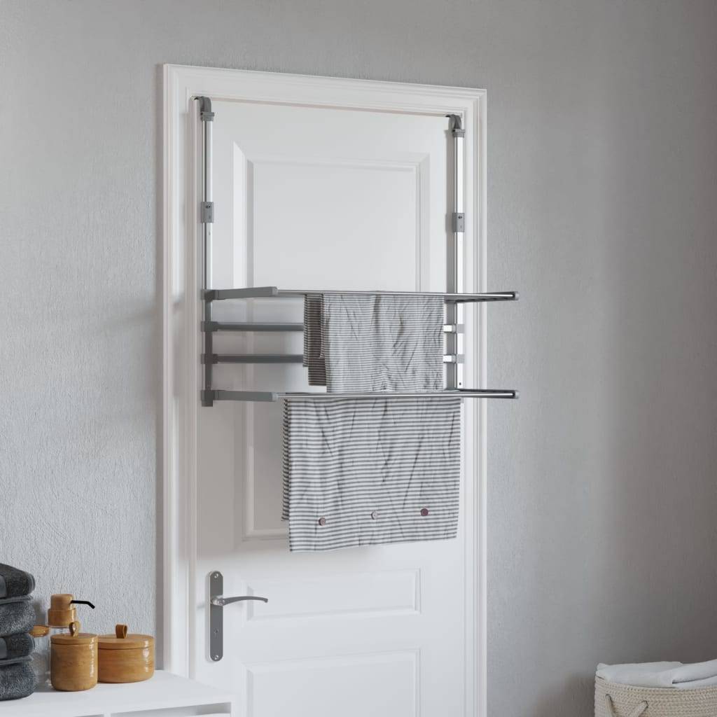 Autre - Séchoir à linge pour balcon 89x25x(60-95) cm aluminium - Image 1