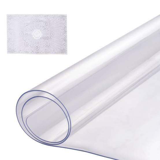 Vevor - VEVOR Protection bureau PVC transparent, 16x32", 1.5mm, rectangulaire, résistant eau, nettoyage. - Image 1
