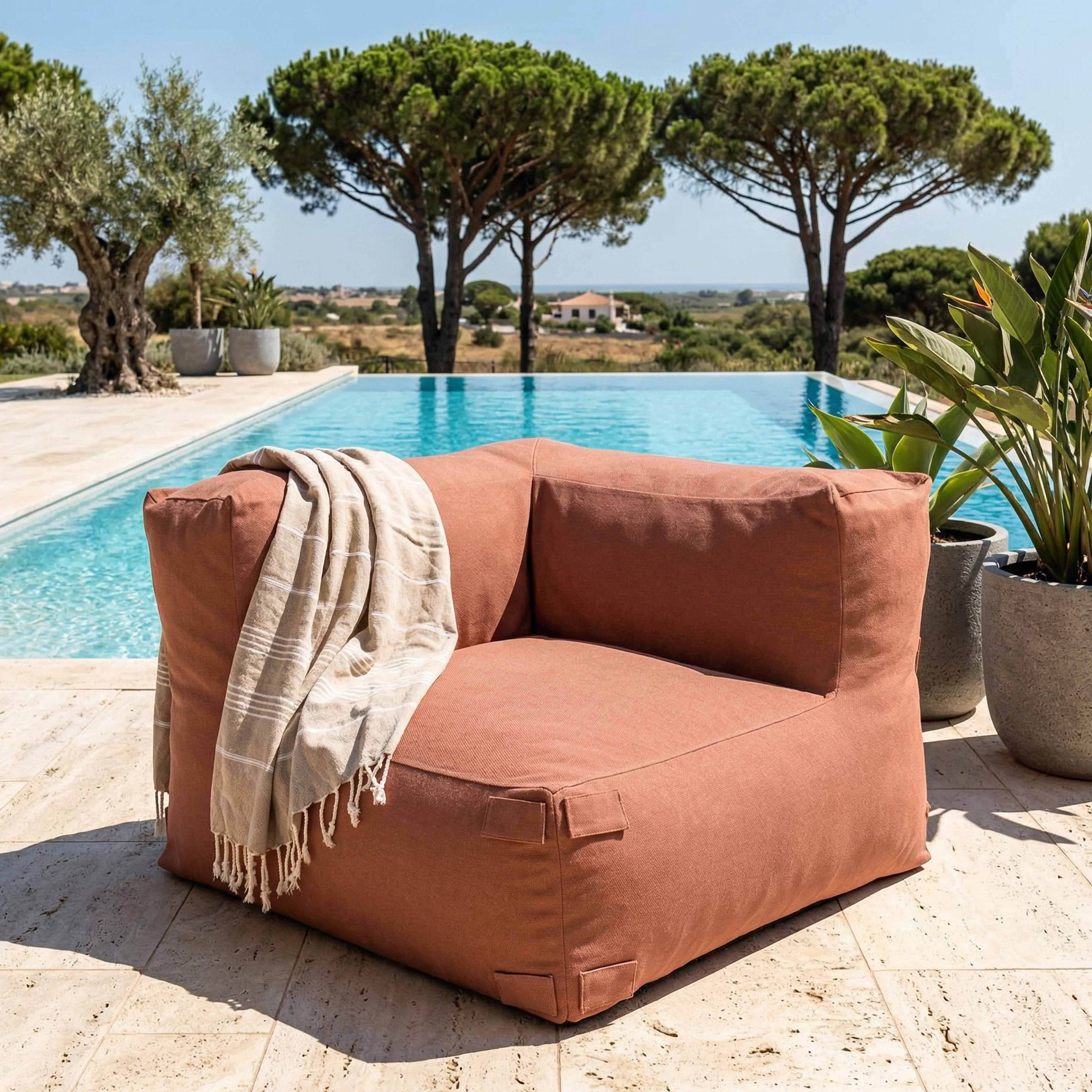 Oviala - Fauteuil d'angle pour canapé modulable terracotta Mixi - Oviala - Image 1