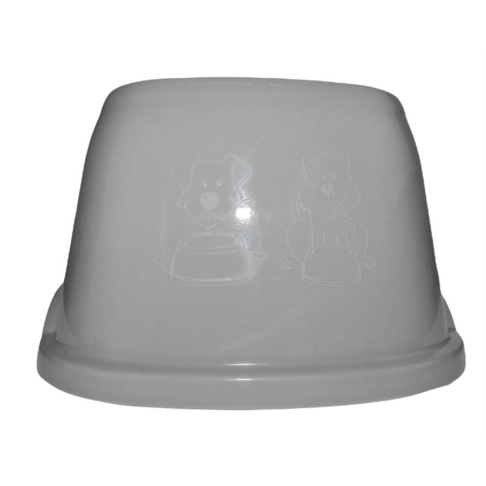 animallparadise - Ecuelle haute carrée 700 ml, gris en plastique, pour chien - Image 2