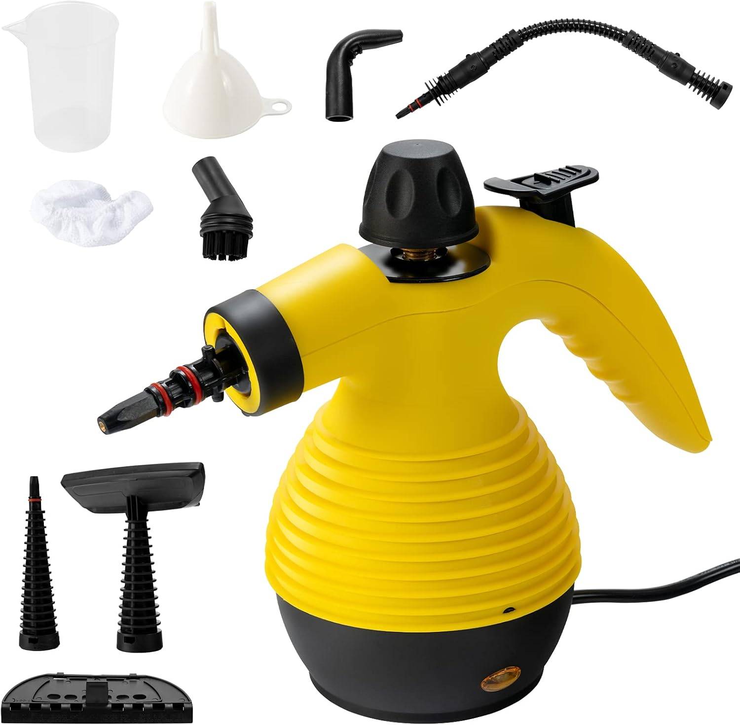 Costway - Nettoyeur vapeur à main réservoir 350 ml, 9 accessoires température : 135°-167°, 900-1050 w (jaune) - Image 1