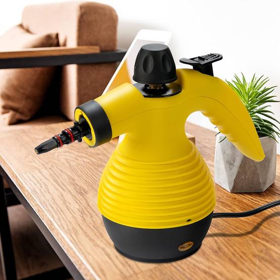 Costway - Nettoyeur vapeur à main réservoir 350 ml, 9 accessoires température : 135°-167°, 900-1050 w (jaune) - Image 2
