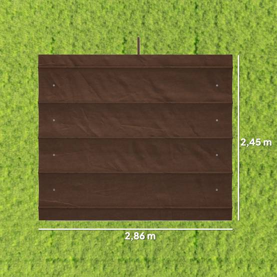 Toile de Rechange Rétractable Polyester pour Pergola 3x2 m Tissu Anti-UV Café - ComfortXL Outdoor Living - Image 5
