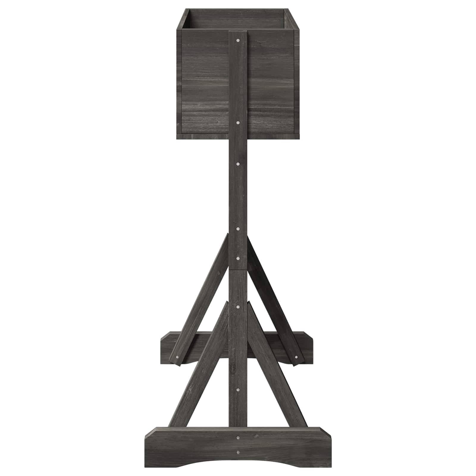 ComfortXL - Jardinière bois sapin massif balcon treillis pour grimpantes 48x30x70,5cm gris - ComfortXL Outdoor Living - Image 6