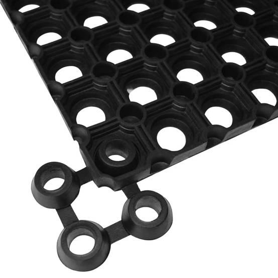 Tapis en Caoutchouc Ajouré Antidérapant et Drainant pour Entrée Atelier et Extérieur Noir 80x120 cm – ComfortXL Outdoor Living - Image 5