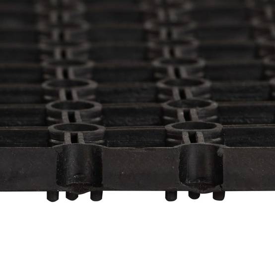 Tapis en Caoutchouc Ajouré Antidérapant et Drainant pour Entrée Atelier et Extérieur Noir 80x120 cm – ComfortXL Outdoor Living - Image 2