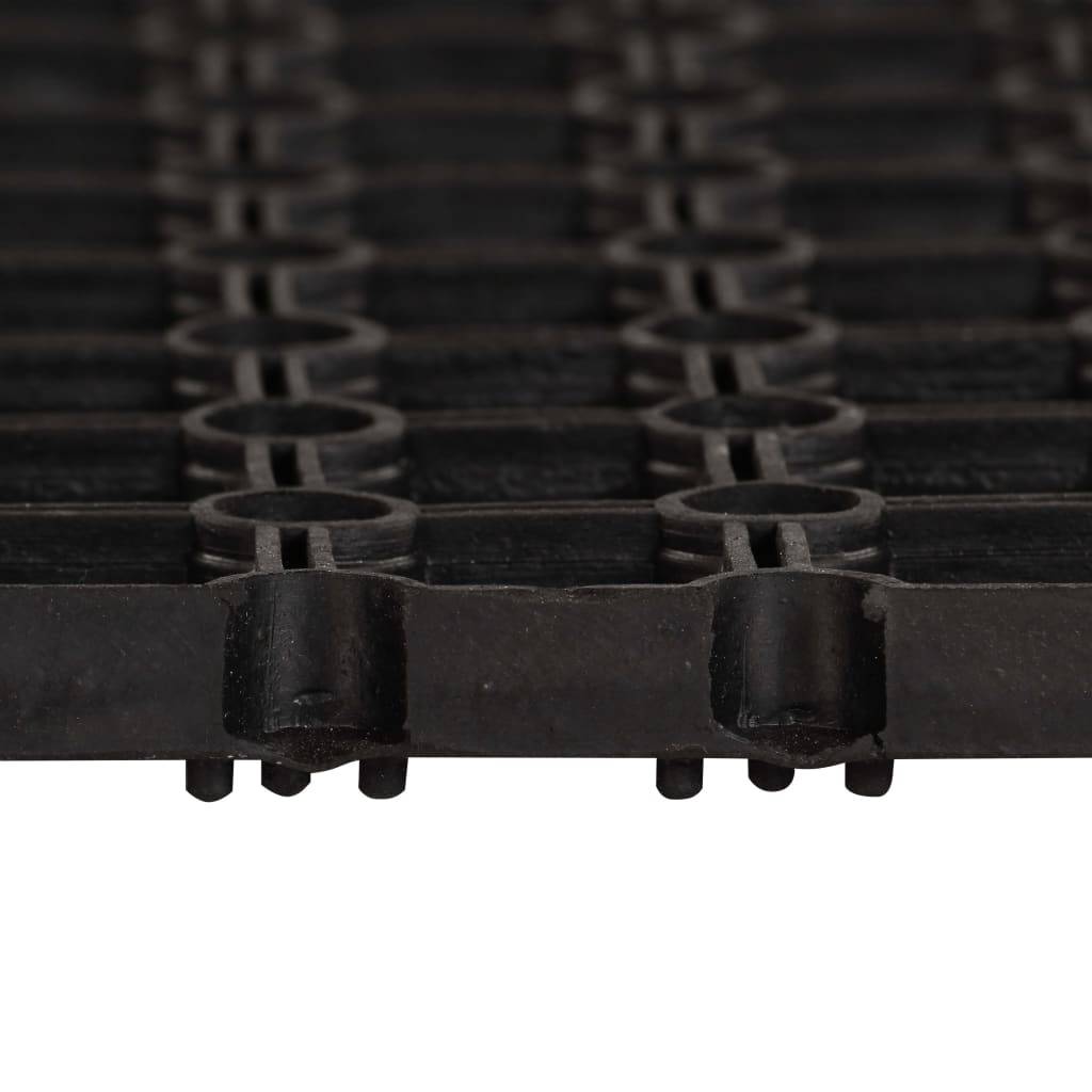 Tapis en Caoutchouc Ajouré Antidérapant et Drainant pour Entrée Atelier et Extérieur Noir 80x120 cm – ComfortXL Outdoor Living - Image 2