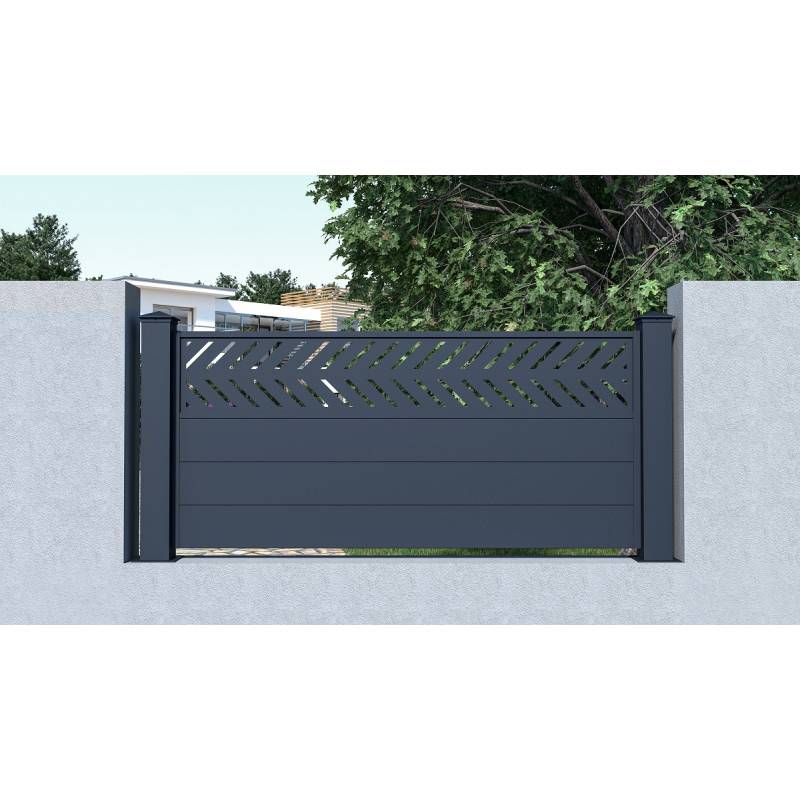 X-Metal - Clôture aluminium anthracite 188,6x89 cm avec 2 poteaux Fancy Grow X-Metal - Image 4