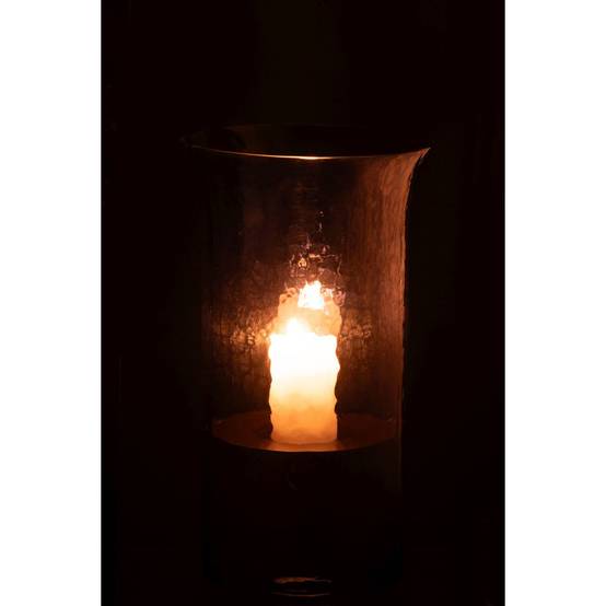 Photophore Étroit en Verre "Tarifa" 34cm Bleu - Image 3
