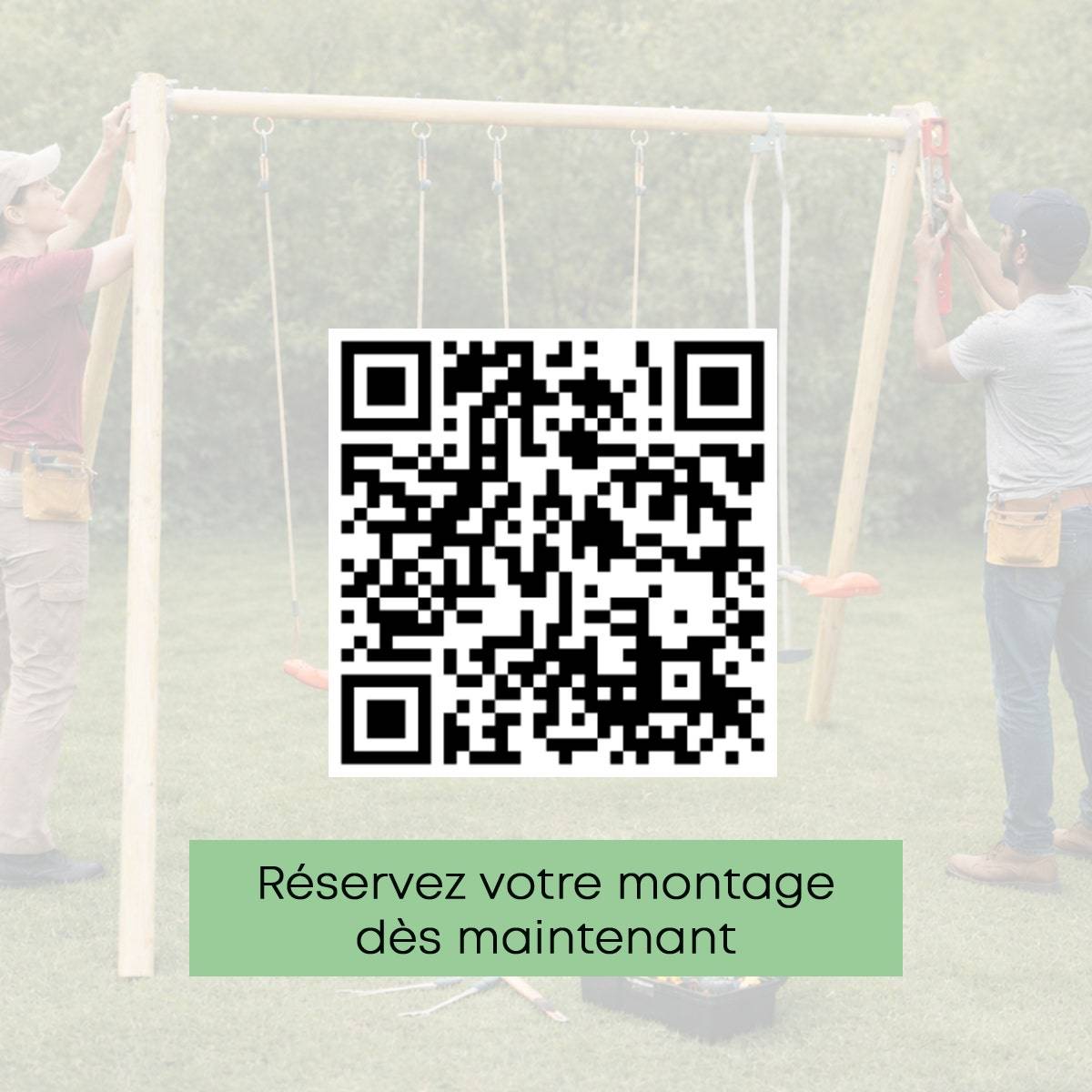 Trigano Jardin - Portique bois poutre métal Techwood Premium Piko 2,30 m – 3 enfants avec corde à nœuds - Image 5