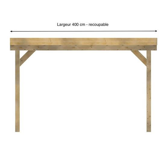 Structure Terrasse Bois Pilotis en Kit - 4x2,10m - 8,4m2 - Solives + Poteaux - Sapin Traité Autoclave - Personnalisable - Image 2