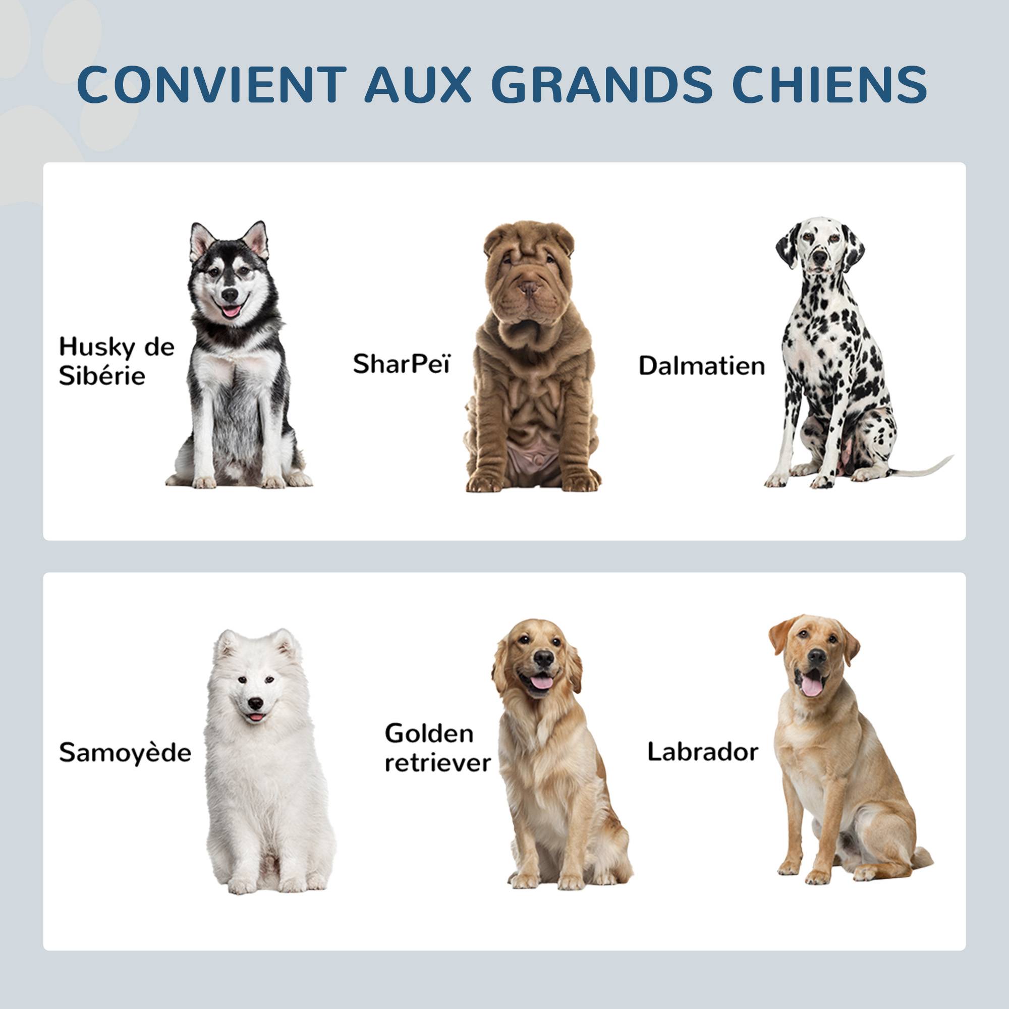 Sans Marque - Gamelles chiens surélevées gamelle double chien chat porte-gamelles 60 x 30 x 35,5 cm 2 gamelles 2L acier inox incluses - Image 9