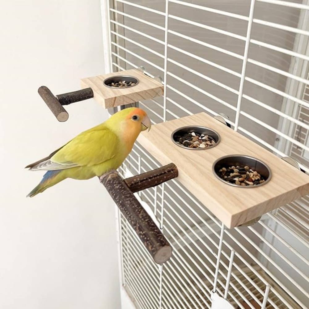 Perchoir Mangeoire Bois Pour Oiseaux - Image 3