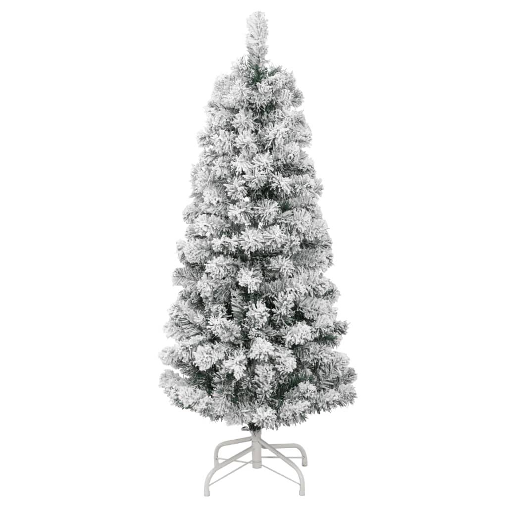 Sapin de Noël Artificiel Floqué Neige PVC 120 cm pour Fêtes – ComfortXL Outdoor Living - Image 2
