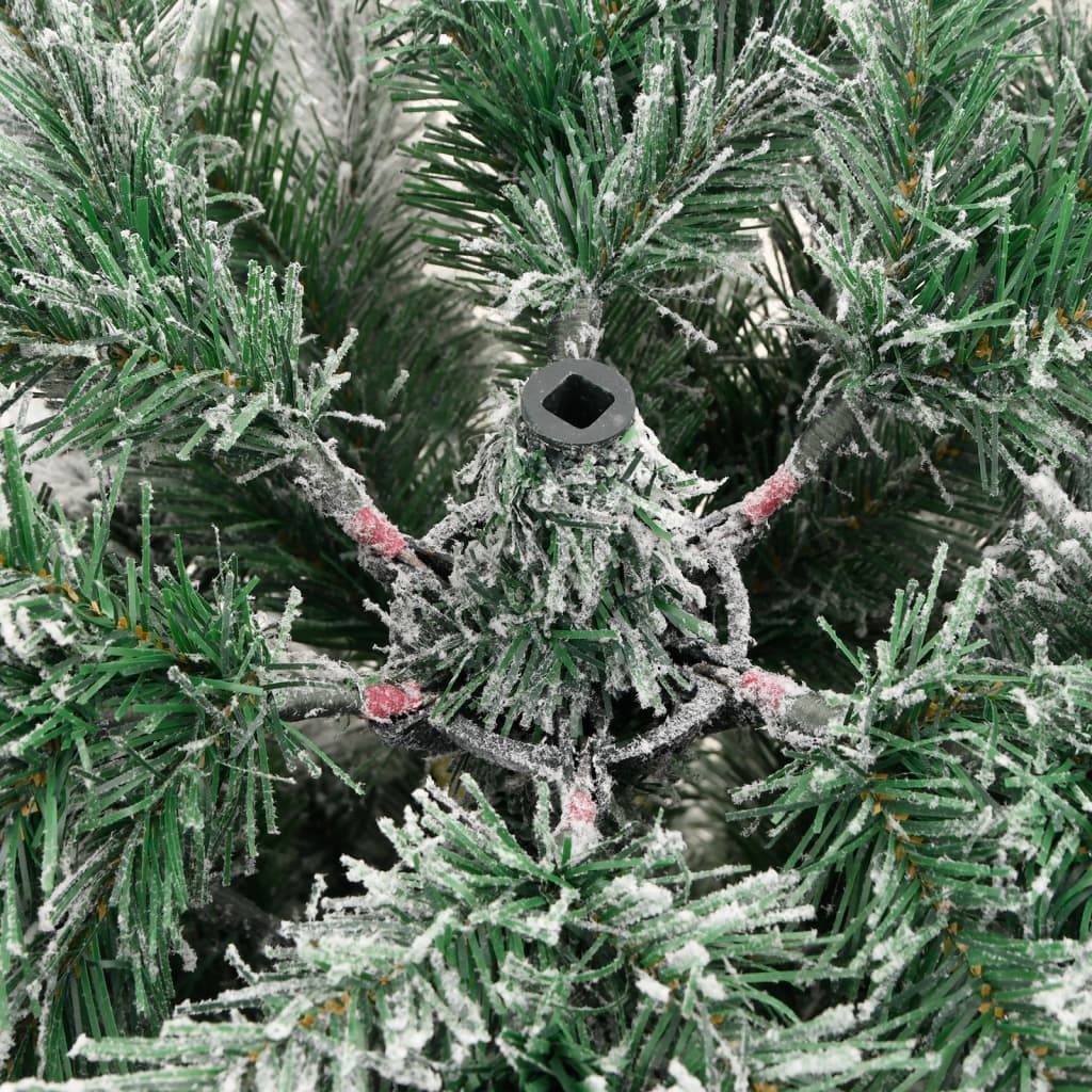 Sapin de Noël Artificiel Floqué Neige PVC 120 cm pour Fêtes – ComfortXL Outdoor Living - Image 7