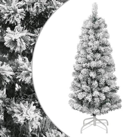 Sapin de Noël Artificiel Floqué Neige PVC 120 cm pour Fêtes – ComfortXL Outdoor Living - Image 1