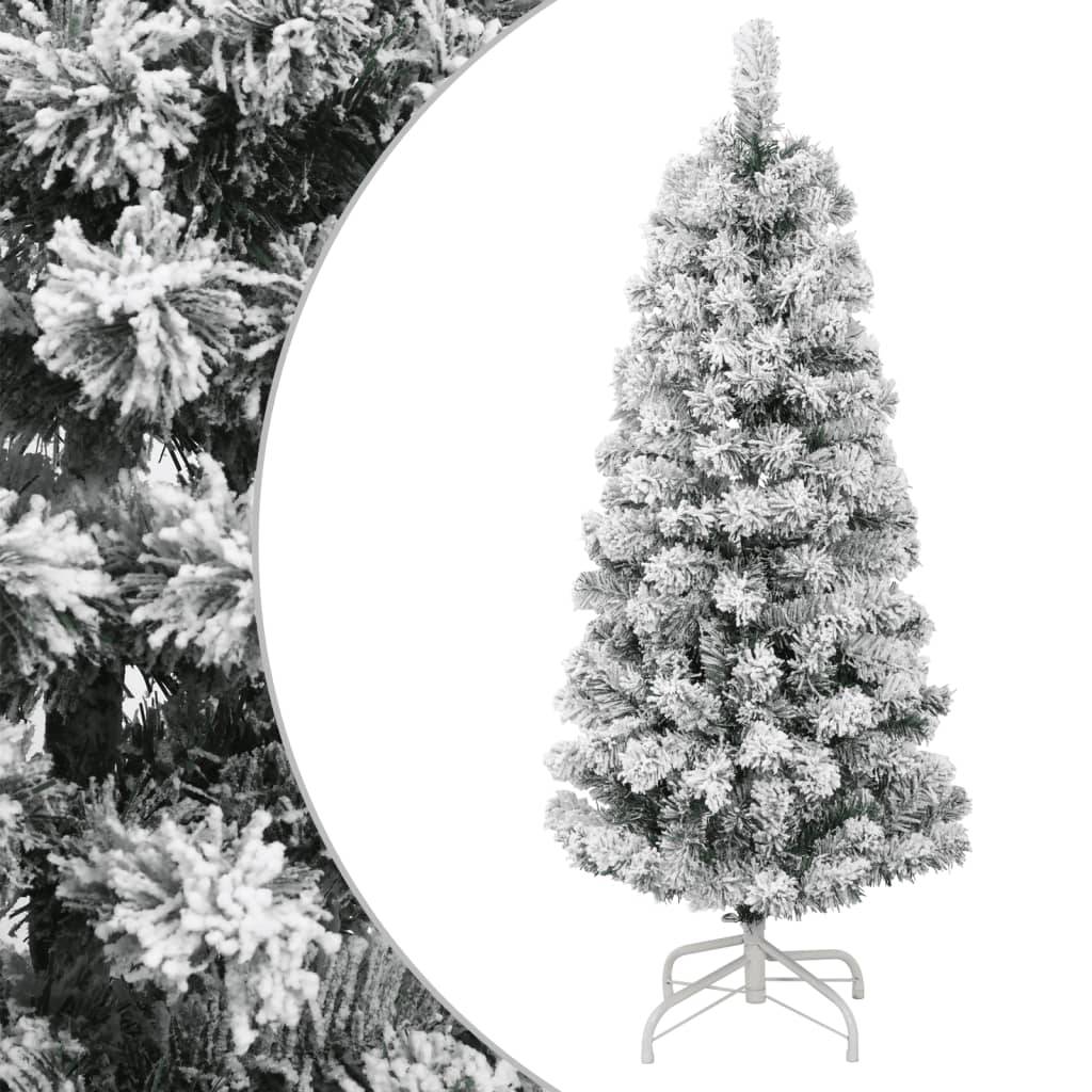 Sapin de Noël Artificiel Floqué Neige PVC 120 cm pour Fêtes – ComfortXL Outdoor Living - Image 1