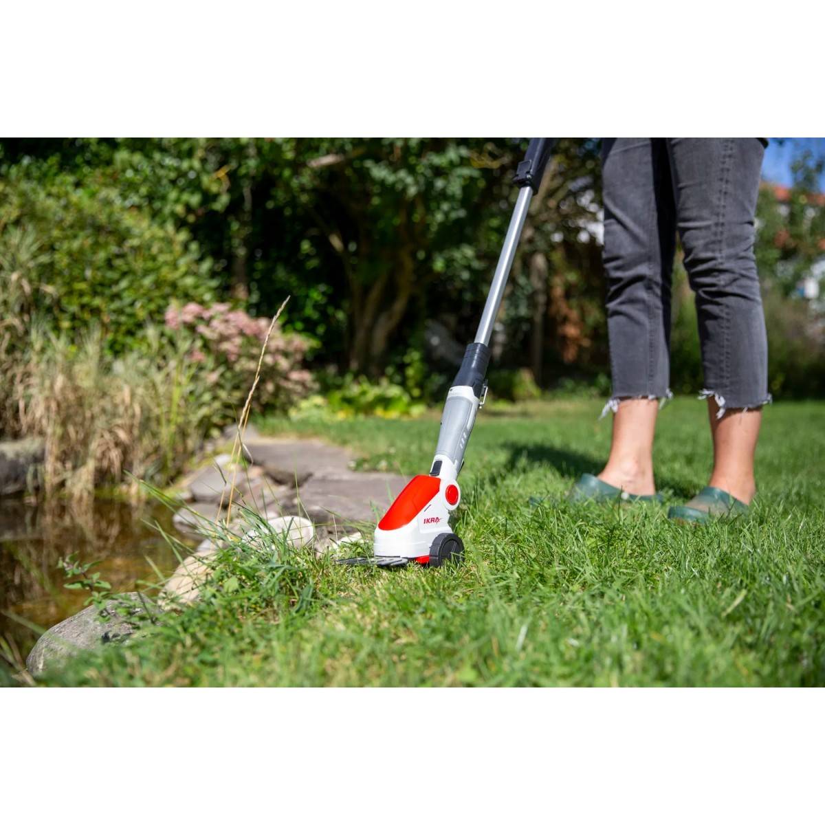 Cisaille à gazon et Taille buisson Télescopique sans fil à batterie 12V Inclus 2 lames 10cm et 20cm Chargeur 12V IKRA - Image 8