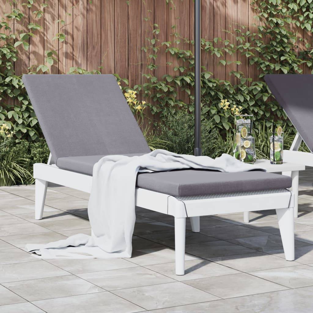 Maison Chic - Bain de soleil - Transat - Chaise longue blanc 186x60x29 cm PP - MEUBLE PRO-JU6255 - Image 2