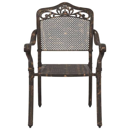 Chaise de jardin aluminium bronze 55 x 55 x 92,5 cm - PANGIVO - Image 4
