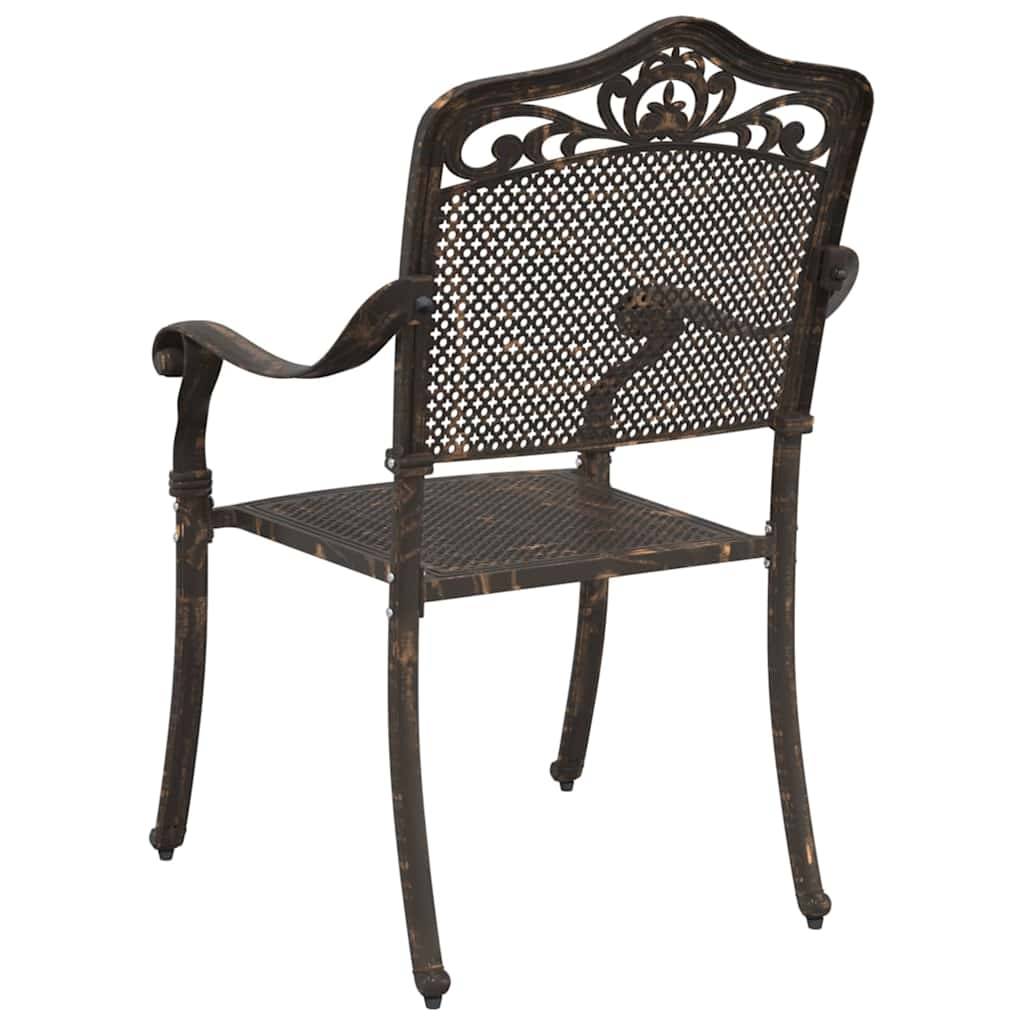 Chaise de jardin aluminium bronze 55 x 55 x 92,5 cm - PANGIVO - Image 6