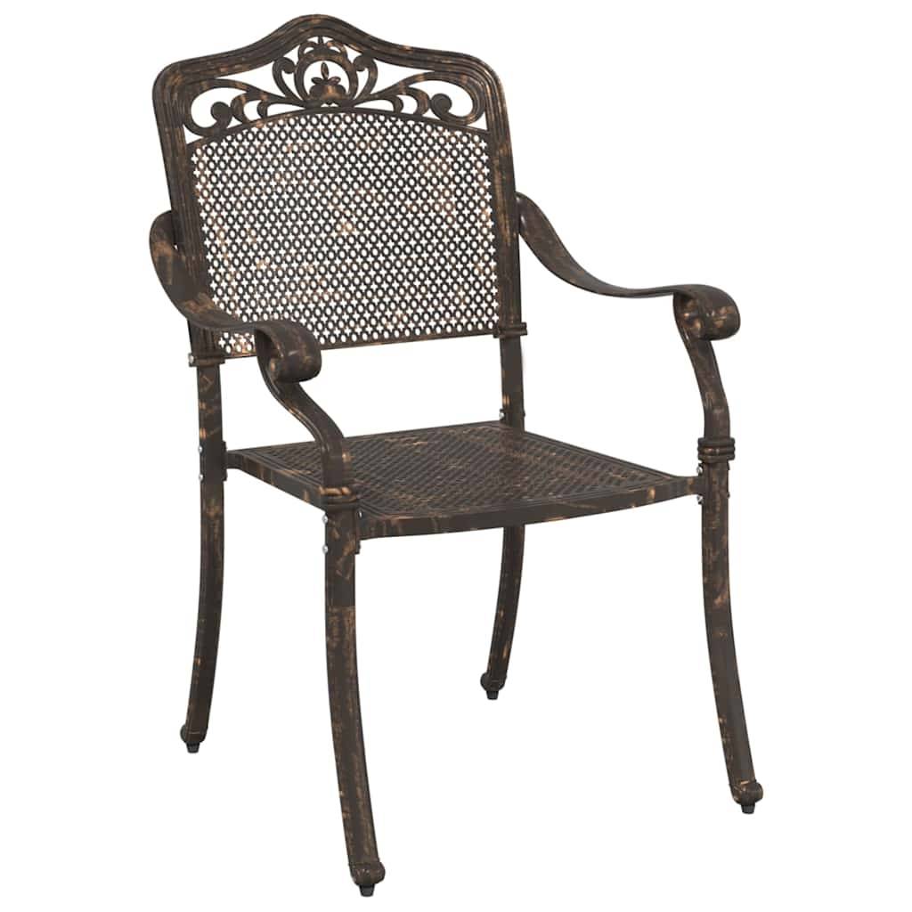 Chaise de jardin aluminium bronze 55 x 55 x 92,5 cm - PANGIVO - Image 3