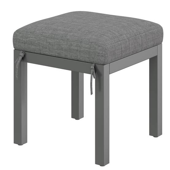 Salon de jardin 6 places en acier et bois composite pour terrasse avec table modulable Gris et Naturel - ComfortXL Outdoor Living - Image 7