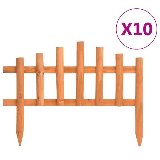 Maison Chic - Bordure de jardin - Limite de jardin - Parterre 10 pcs Bois de sapin 4,4 m-JU300 - Image 2
