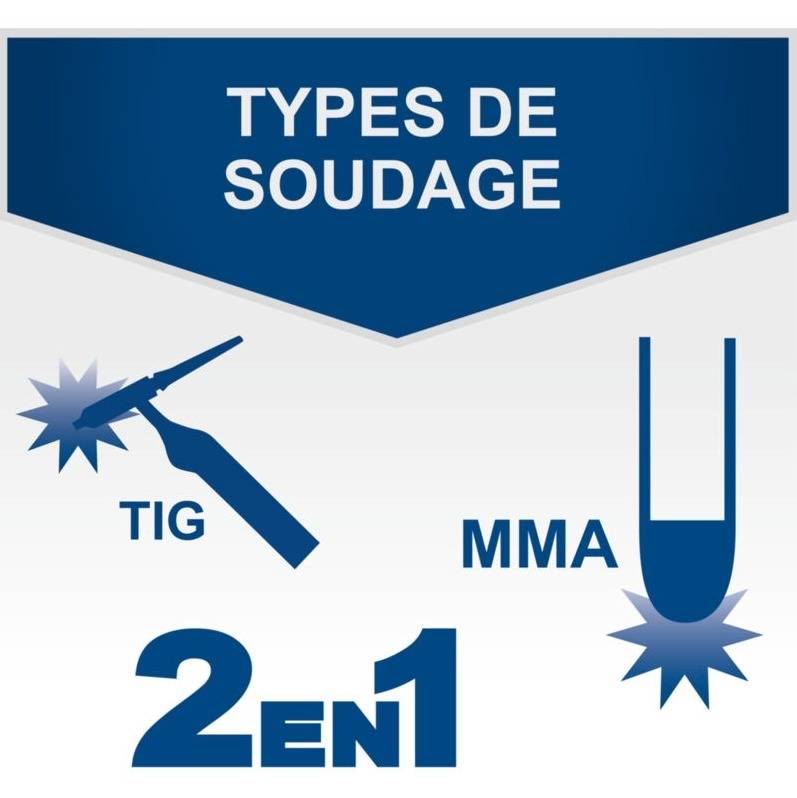 Scheppach - Poste à souder digital WIG2000Multi - Multi procédés TIG MMA E-Hand - 15/200A - AMPS 230V Masque, Eletrodes et Buses incluses - SCHEPPACH - 5906612901 - Image 3