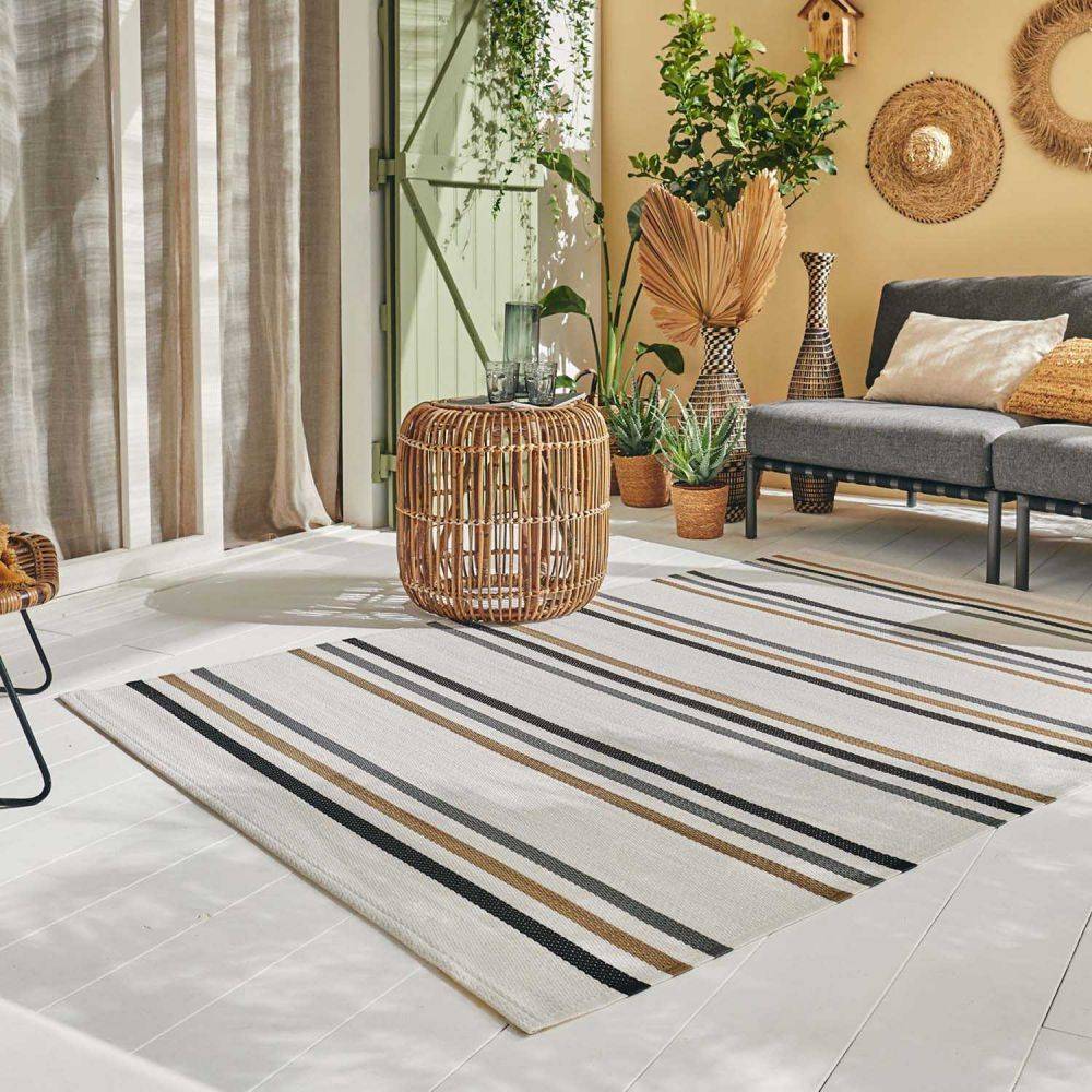 Jardindeco - Tapis extérieur en polypropylène Spargi 1742 noir 150 x 220 cm - Image 2