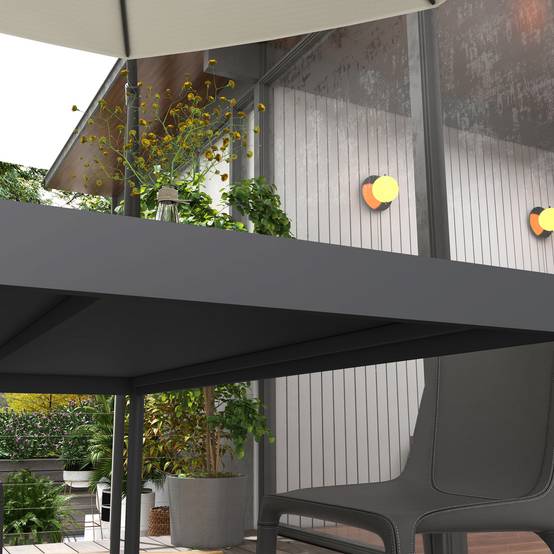 Table de jardin rectangulaire pour 6 personnes en aluminium plateau à lattes dim. 145L x 90l x 74H cm gris - Image 8
