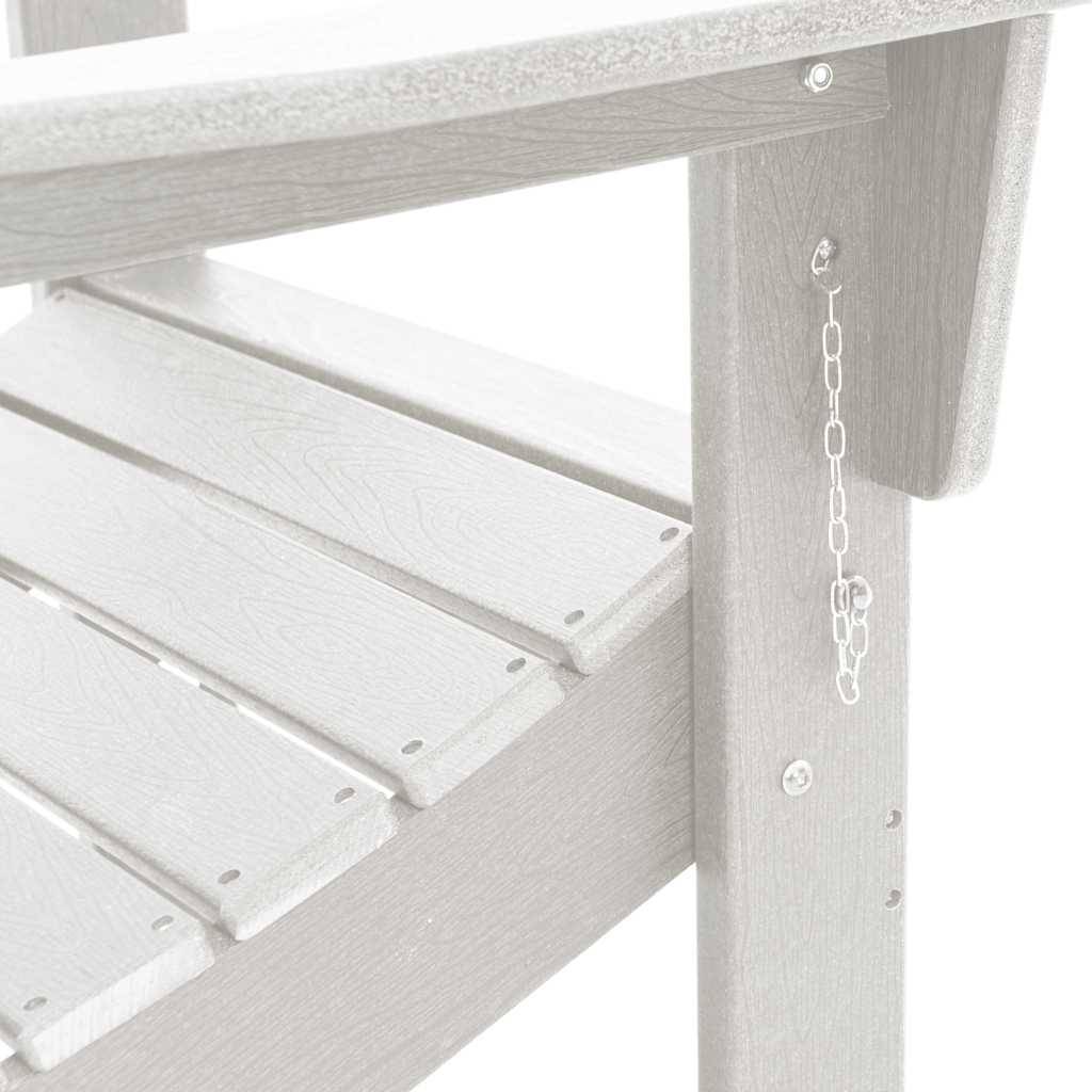 Chaise de jardin Polyéthylène Blanc 80.5 x 74.5 x 92 cm, Poids :34.04kg - PANGIVO - Image 8