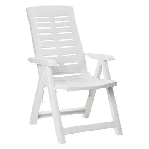 Importdistrib - Transat Fauteuil Pliant. Couleur: Blanc 60x61x109cm IMPORTDISTRIB - Image 1