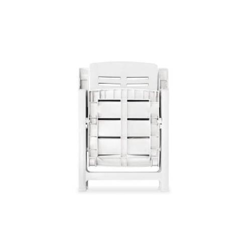 Importdistrib - Transat Fauteuil Pliant. Couleur: Blanc 60x61x109cm IMPORTDISTRIB - Image 4