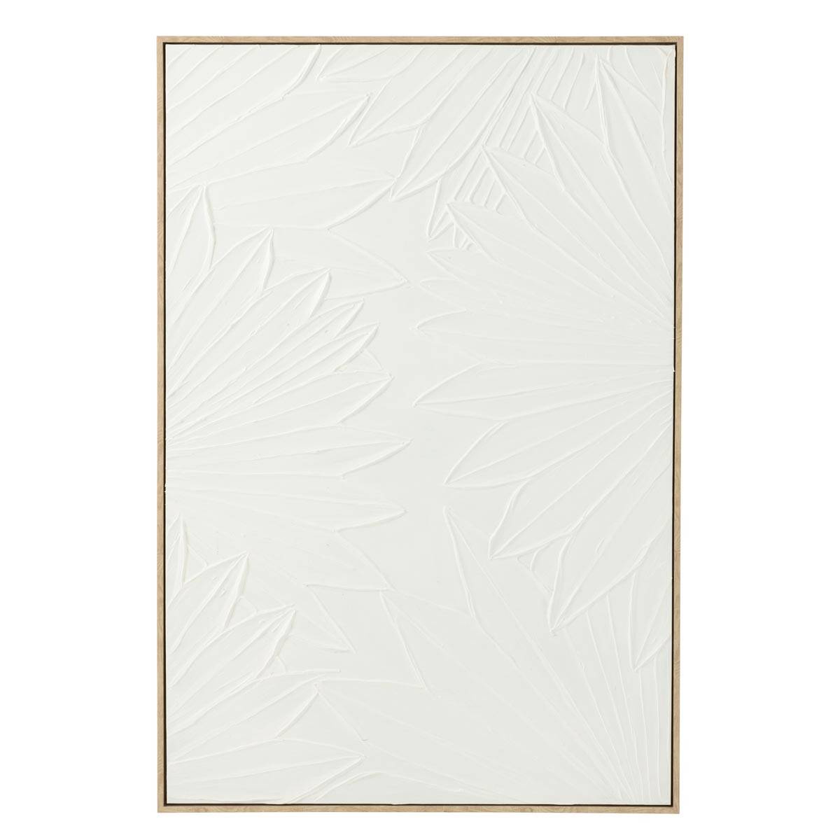 J-Line - Tableau Déco "Koy" 83x123cm Blanc - Image 1