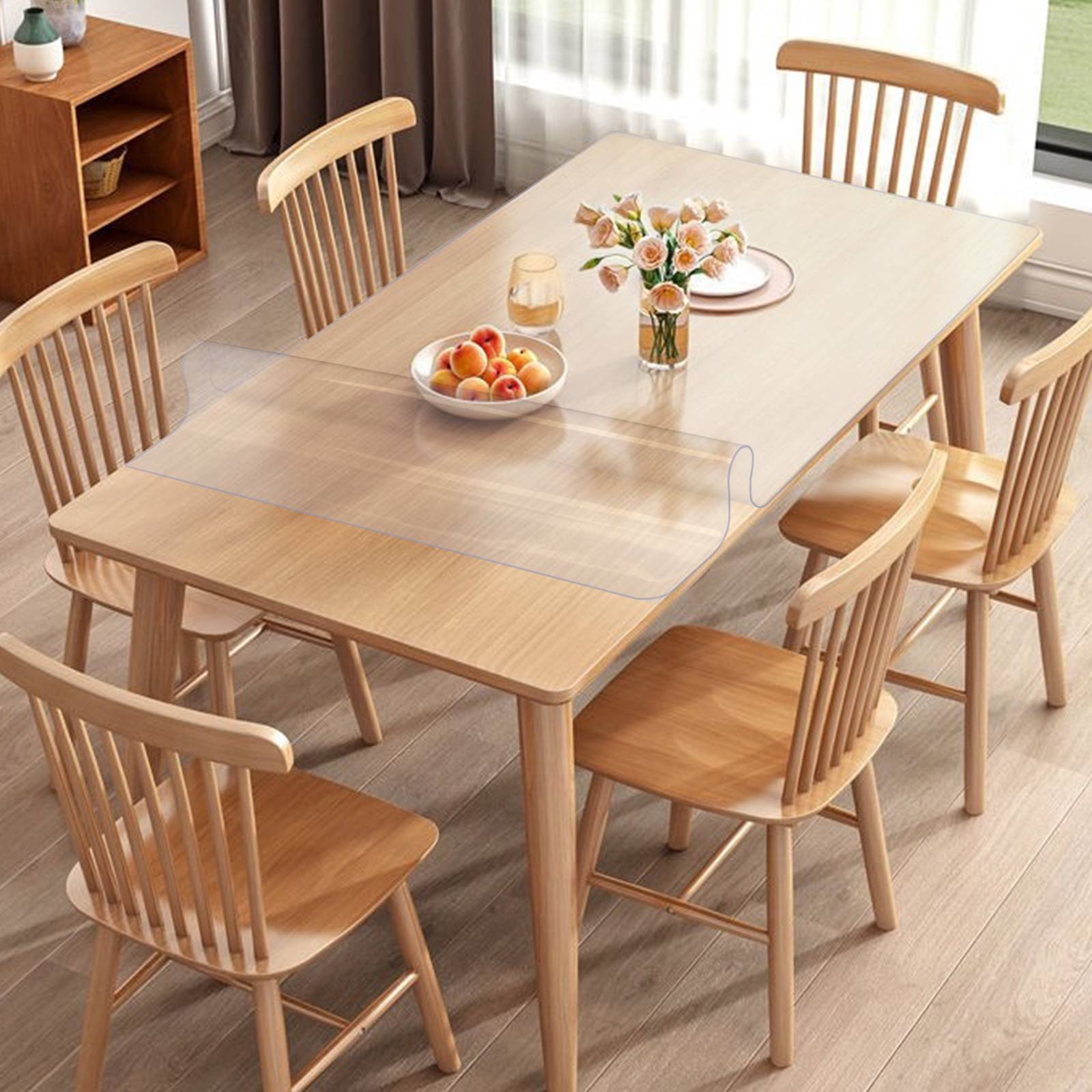 Vevor - VEVOR Nappe Rectangle Transparente Protection de Table en PVC 92,5x45,7x1,5 mm - Image 8