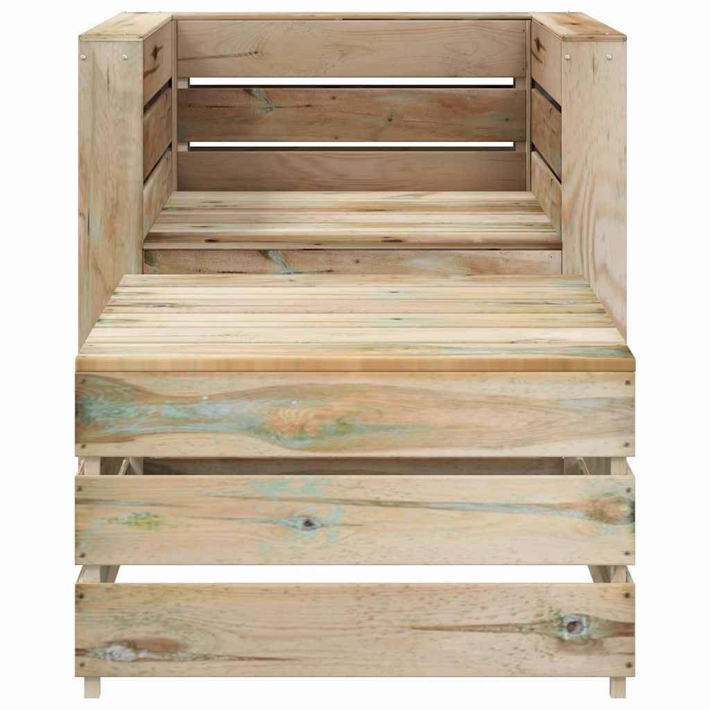Salon de jardin palette 2 pcs | Mobilier d'extérieur Bois de pin imprégné Maison Chic - Image 3